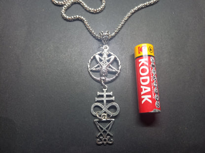 Goth Gothic Witchy killstar witch witchcraft Occult Satanic satanic temple "Satanic Trinity Necklace" V2