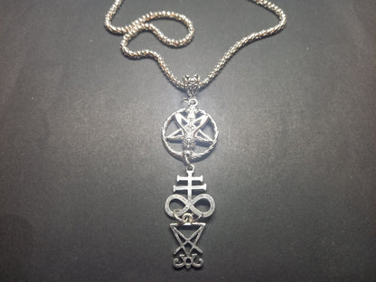 Goth Gothic Witchy killstar witch witchcraft Occult Satanic satanic temple "Satanic Trinity Necklace" V2