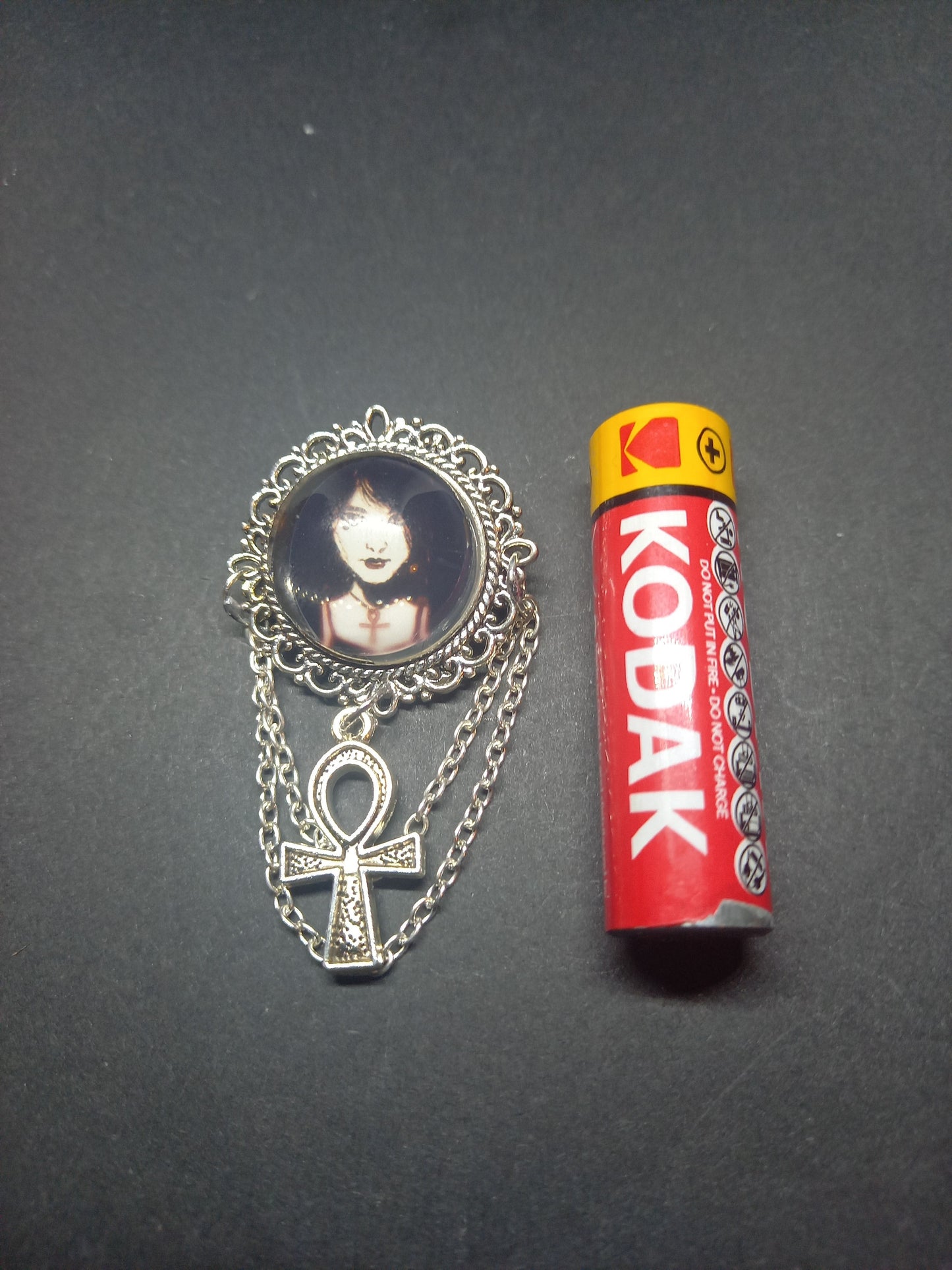 Goth Gothic Withy Killstar neil gaiman's sandman "Death" inspired Deluxe broach