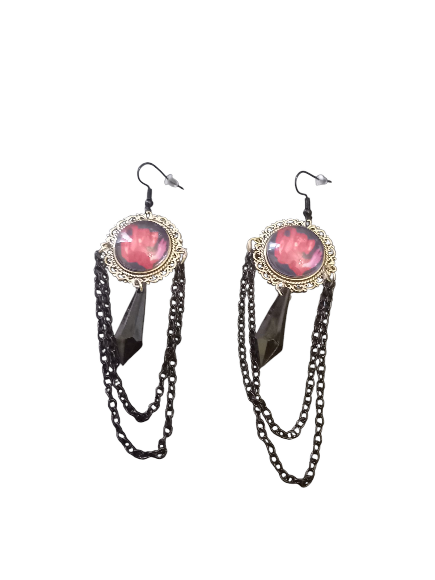 The Cure fan art "Pornography" inspired Deluxe Earrings