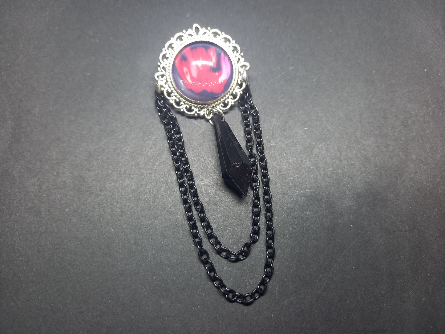 The Cure fan art "Pornography" inspired Deluxe ornate brooch/pin