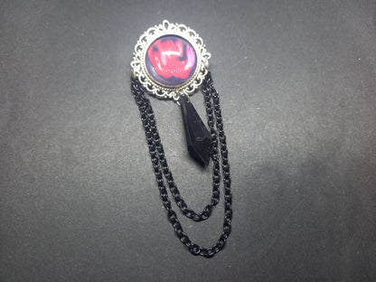 The Cure fan art "Pornography" inspired Deluxe ornate brooch/pin