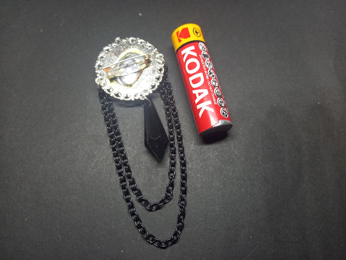 The Cure fan art "Pornography" inspired Deluxe ornate brooch/pin
