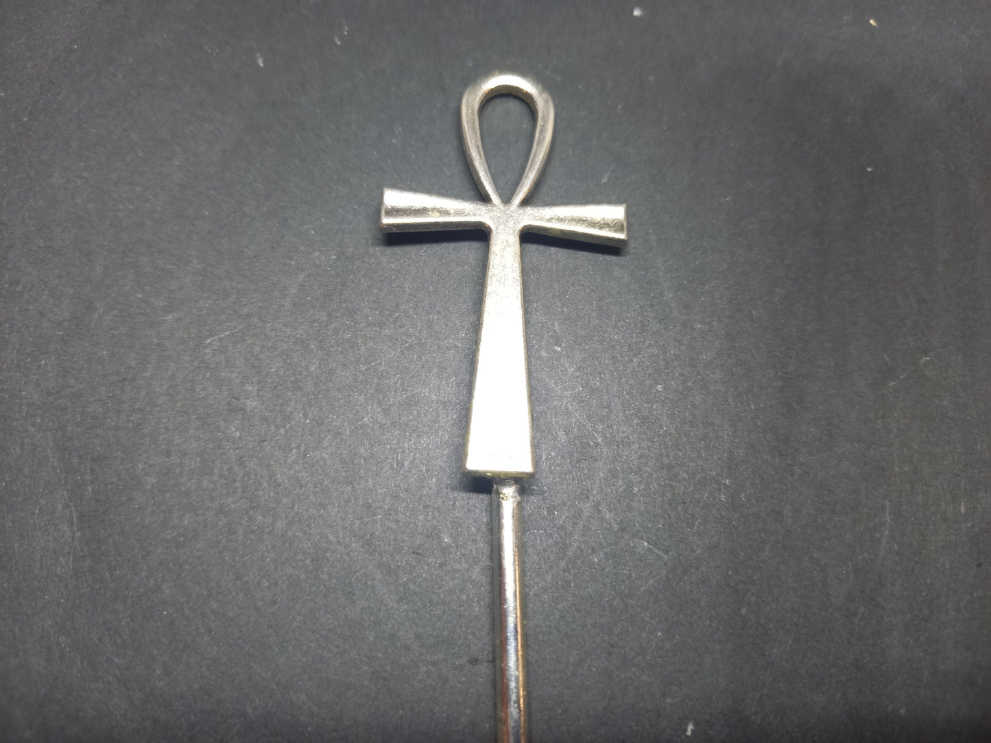Goth Gothic Witchy Occultist Egyptian Pagan "Egyptian Ankh" detail metal hair stick