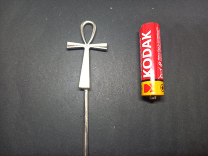 Goth Gothic Witchy Occultist Egyptian Pagan "Egyptian Ankh" detail metal hair stick