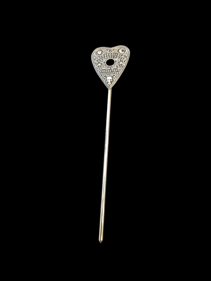 Goth Gothic Witchy Occultist Satanic Pagan "Ouija Planchet" detail metal hair stick V1