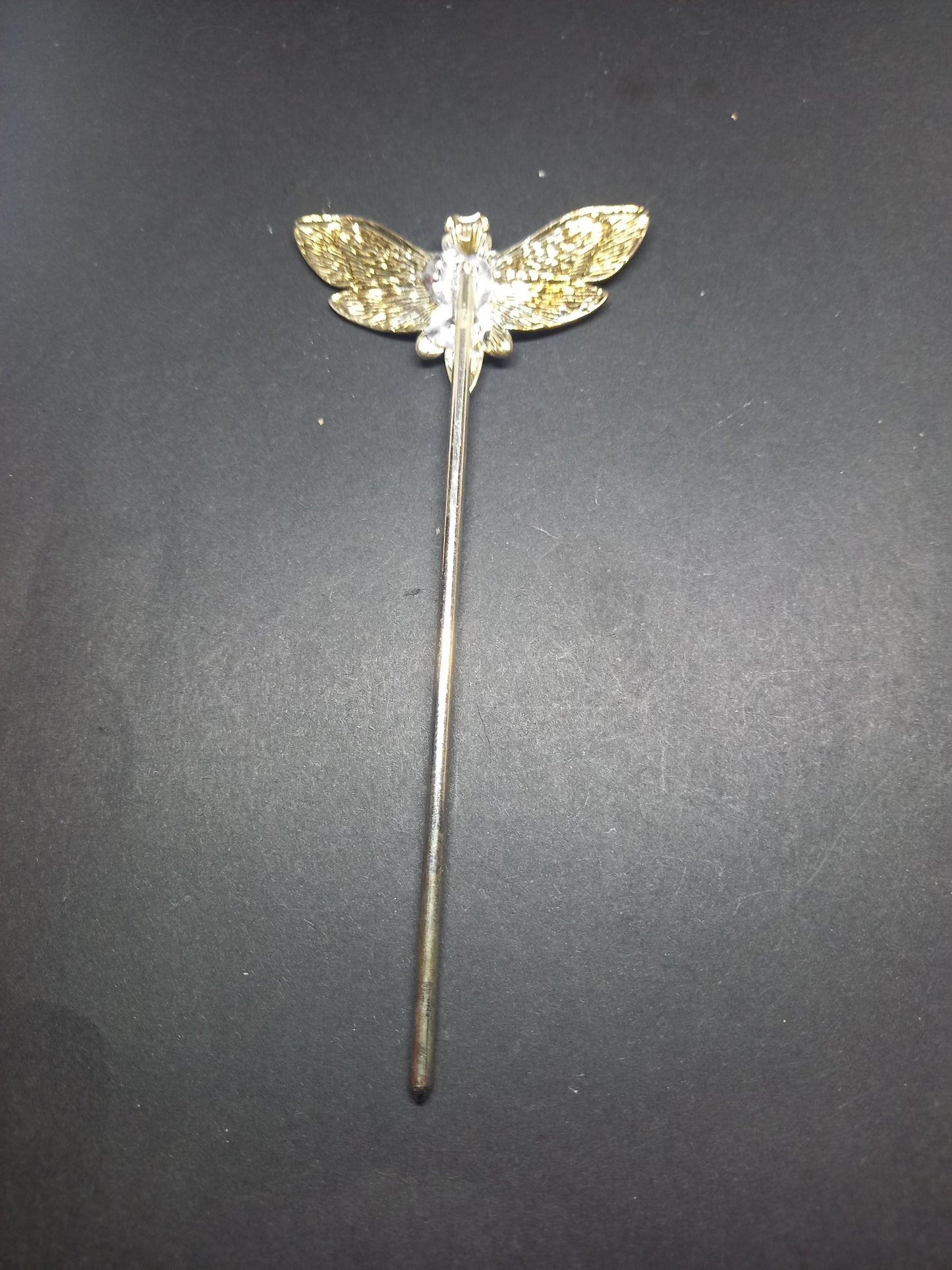 Goth Gothic Witchy Occultist Satanic Pagan "Death head moth" detail metal hair stick V1