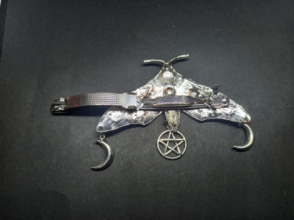 Goth Gothic Witchy Killstar Witch Witchcraft pagan occult "Large Goddess style Luna Moth" hair grip