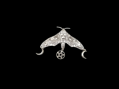 Goth Gothic Witchy Killstar Witch Witchcraft pagan occult "Large Goddess style Luna Moth" hair grip