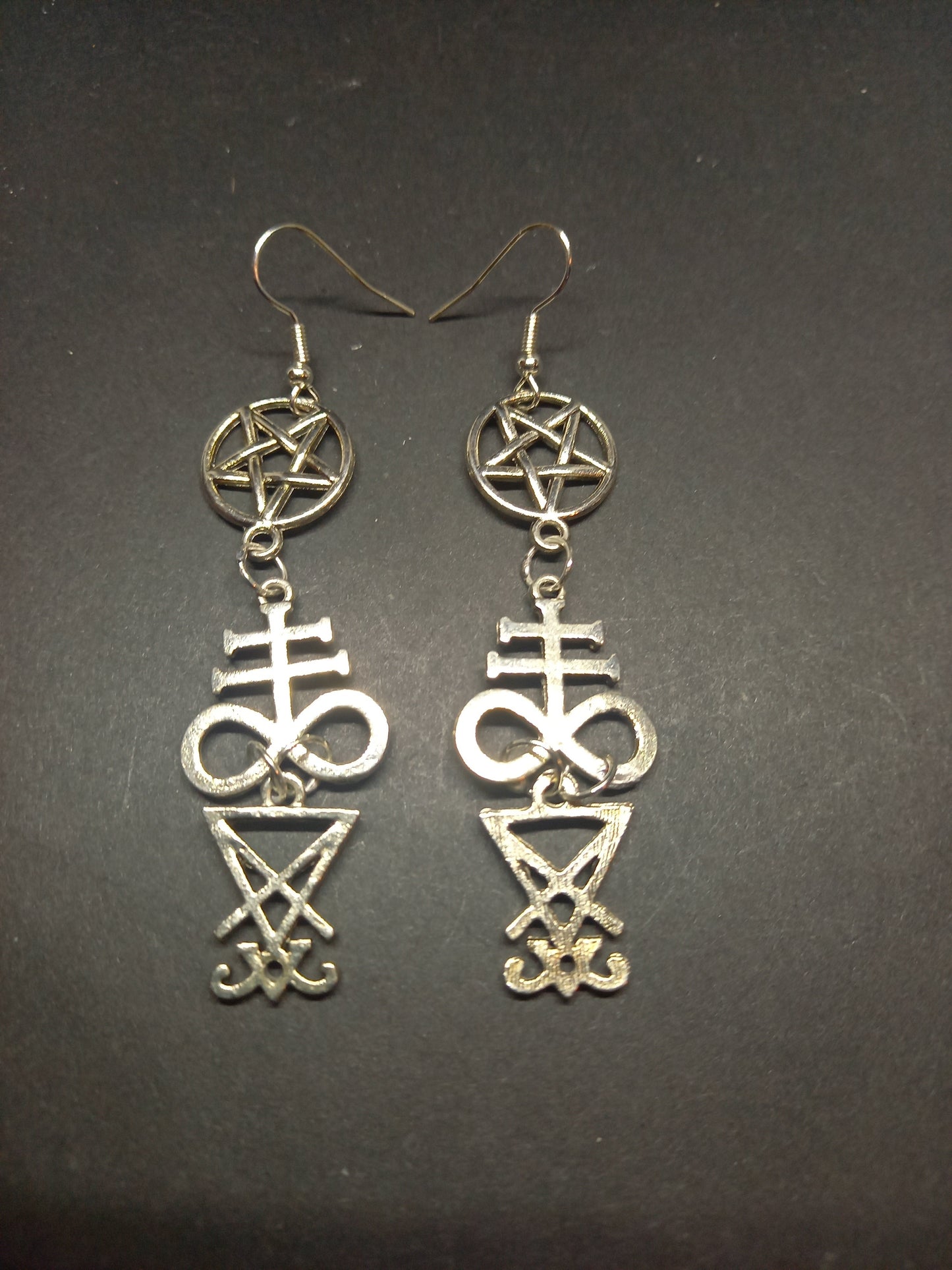 Goth Gothic Witchy killstar witch witchcraft Occult Satanic satanic temple "Satanic Trinity Earrings"