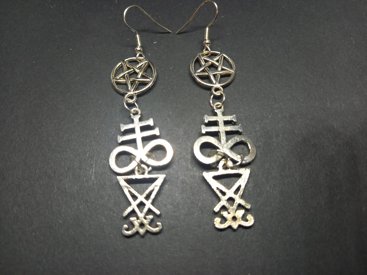 Goth Gothic Witchy killstar witch witchcraft Occult Satanic satanic temple "Satanic Trinity Earrings"