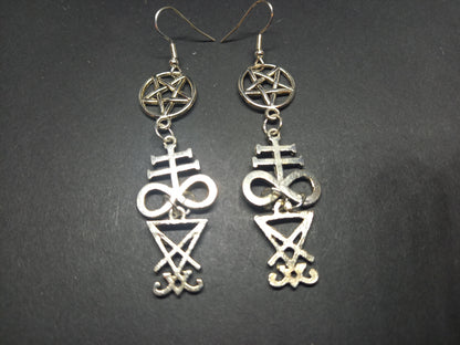 Goth Gothic Witchy killstar witch witchcraft Occult Satanic satanic temple "Satanic Trinity Earrings"
