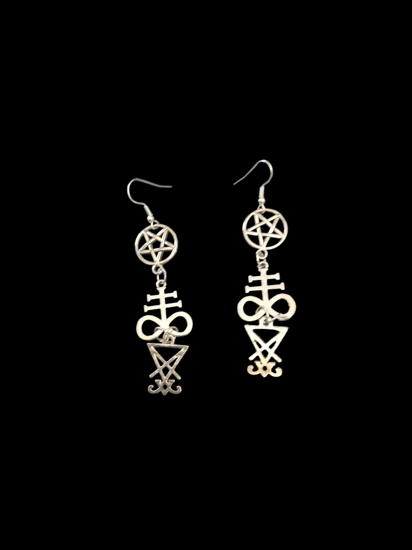 Goth Gothic Witchy killstar witch witchcraft Occult Satanic satanic temple "Satanic Trinity Earrings"