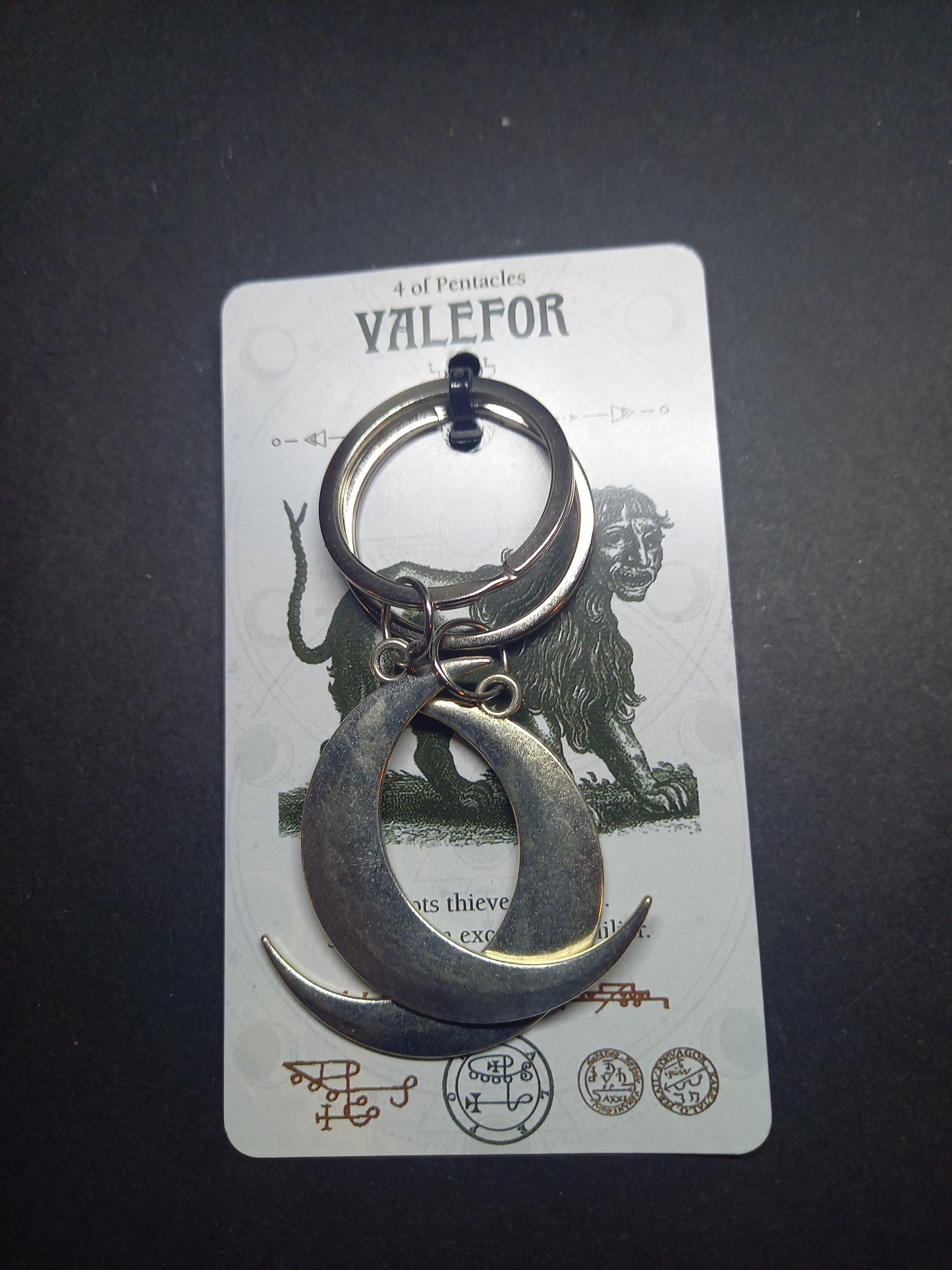 Goth gothic witchy Witch occult witchcraft pagan wicca "Crescent moon Boot,Bag Charm or Keyring"