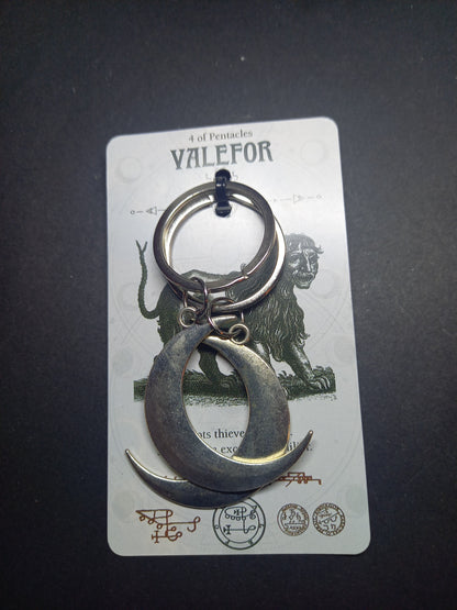 Goth gothic witchy Witch occult witchcraft pagan wicca "Crescent moon Boot,Bag Charm or Keyring"