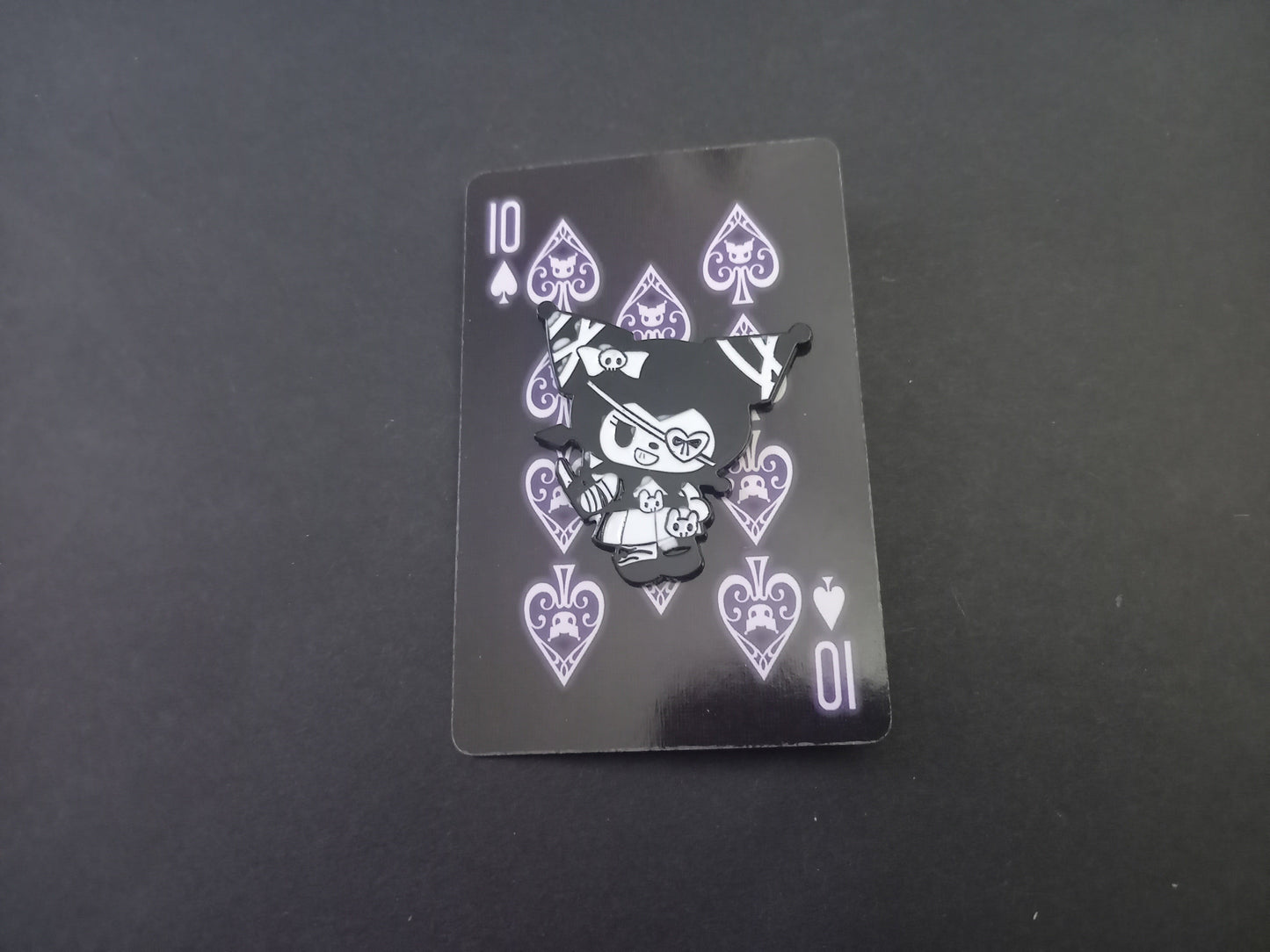 Goth Gothic Witchy hello kitty kuromi enamel pin badges