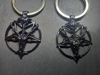 Goth gothic witchy Witch occult witchcraft Satanic "sigil of Baphomet/goat of Mendes"  Boot, Bag Charm or Keyring"