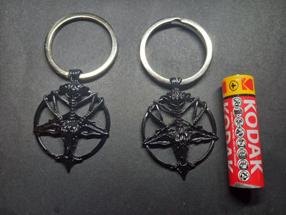 Goth gothic witchy Witch occult witchcraft Satanic "sigil of Baphomet/goat of Mendes"  Boot, Bag Charm or Keyring"