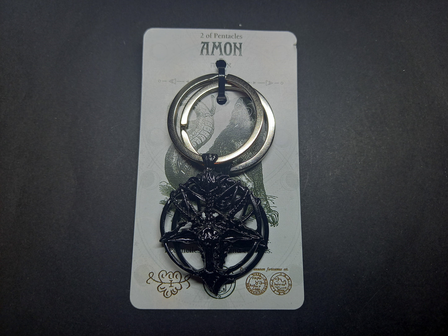 Goth gothic witchy Witch occult witchcraft Satanic "sigil of Baphomet/goat of Mendes"  Boot, Bag Charm or Keyring"