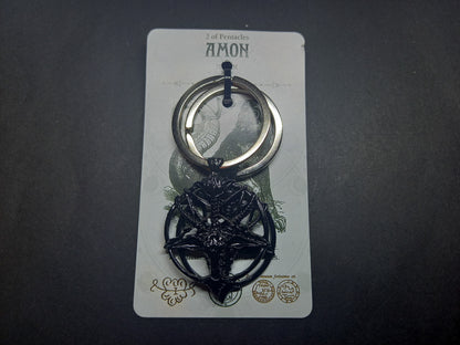 Goth gothic witchy Witch occult witchcraft Satanic "sigil of Baphomet/goat of Mendes"  Boot, Bag Charm or Keyring"
