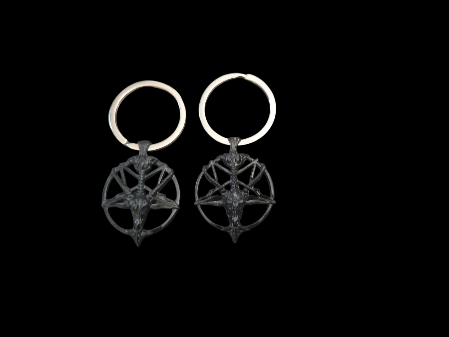 Goth gothic witchy Witch occult witchcraft Satanic "sigil of Baphomet/goat of Mendes"  Boot, Bag Charm or Keyring"