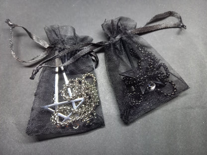 Goth Gothic Witchy killstar witch witchcraft Occult Satanic satanic temple "Stainless steel stylized inverted pentagram Necklace"