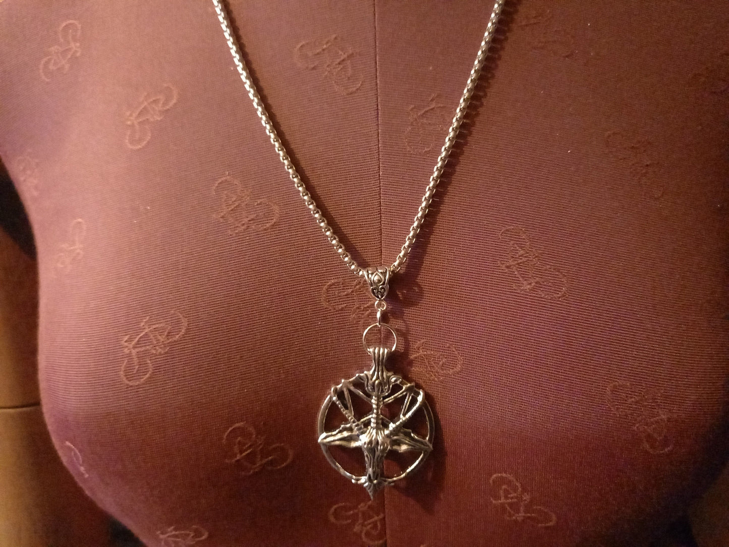 Goth Gothic Witchy killstar witch witchcraft Occult Satanic satanic temple "Sigil of Baphomet/goat of mendes necklace"V2