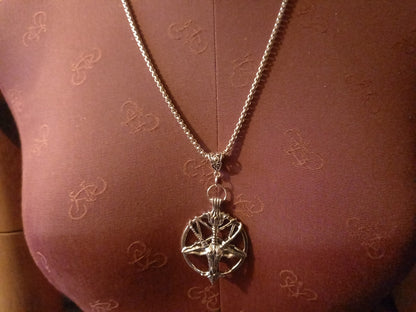 Goth Gothic Witchy killstar witch witchcraft Occult Satanic satanic temple "Sigil of Baphomet/goat of mendes necklace"V2