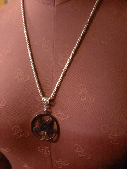 Goth Gothic Witchy killstar witch witchcraft Occult Satanic satanic temple "Sigil of Baphomet/goat of mendes necklace"V1