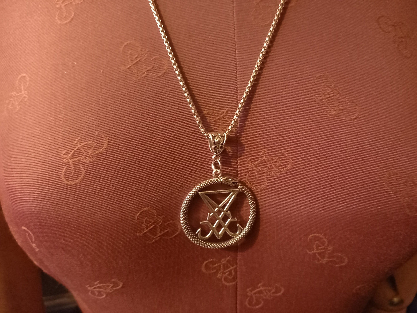 Goth Gothic Witchy killstar witch witchcraft Occult Satanic satanic temple "Sigil of Satan necklace""