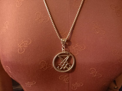 Goth Gothic Witchy killstar witch witchcraft Occult Satanic satanic temple "Sigil of Satan necklace""