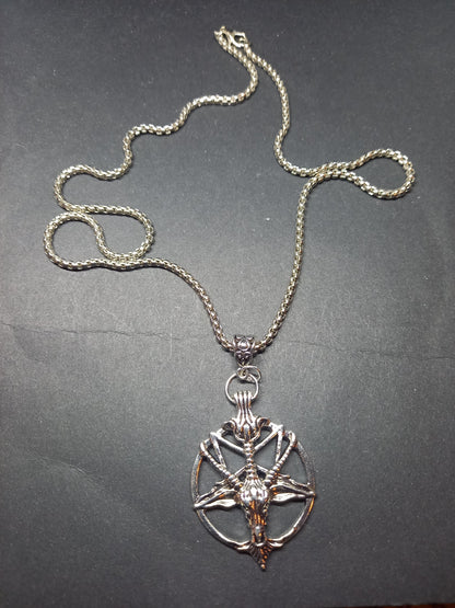 Goth Gothic Witchy killstar witch witchcraft Occult Satanic satanic temple "Sigil of Baphomet/goat of mendes necklace"V2