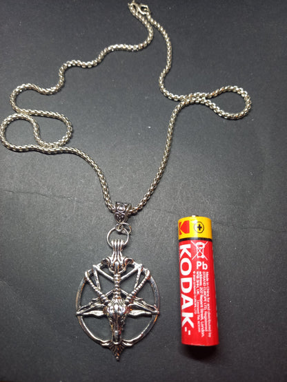 Goth Gothic Witchy killstar witch witchcraft Occult Satanic satanic temple "Sigil of Baphomet/goat of mendes necklace"V2
