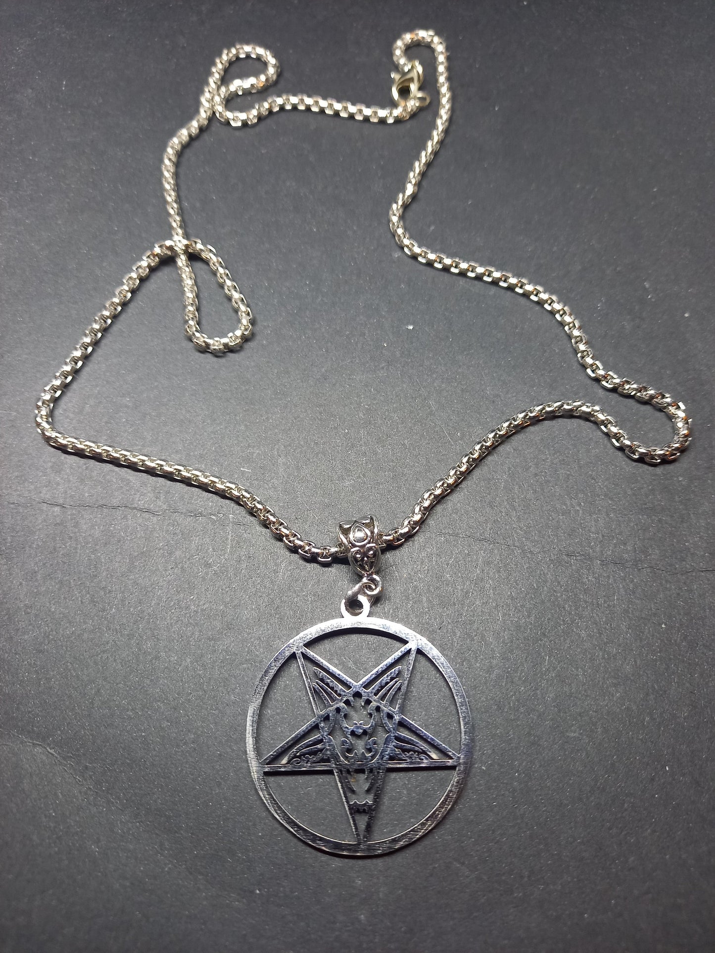 Goth Gothic Witchy killstar witch witchcraft Occult Satanic satanic temple "Sigil of Baphomet/goat of mendes necklace"V1