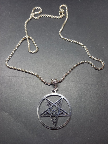 Goth Gothic Witchy killstar witch witchcraft Occult Satanic satanic temple "Sigil of Baphomet/goat of mendes necklace"V1