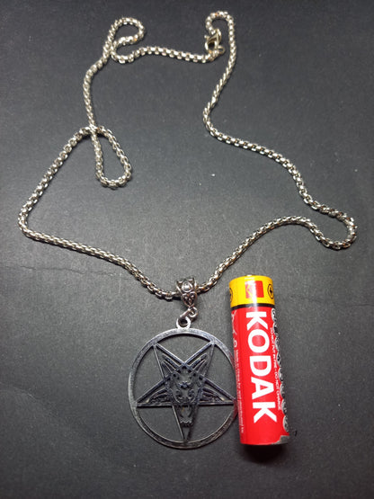 Goth Gothic Witchy killstar witch witchcraft Occult Satanic satanic temple "Sigil of Baphomet/goat of mendes necklace"V1
