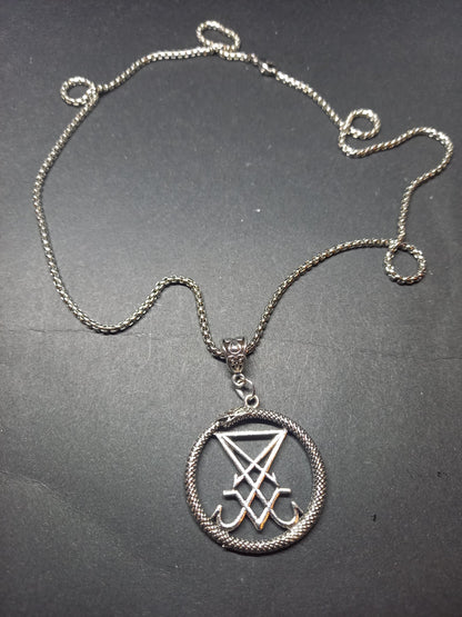 Goth Gothic Witchy killstar witch witchcraft Occult Satanic satanic temple "Sigil of Satan necklace""