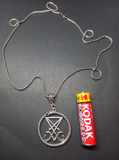 Goth Gothic Witchy killstar witch witchcraft Occult Satanic satanic temple "Sigil of Satan necklace""