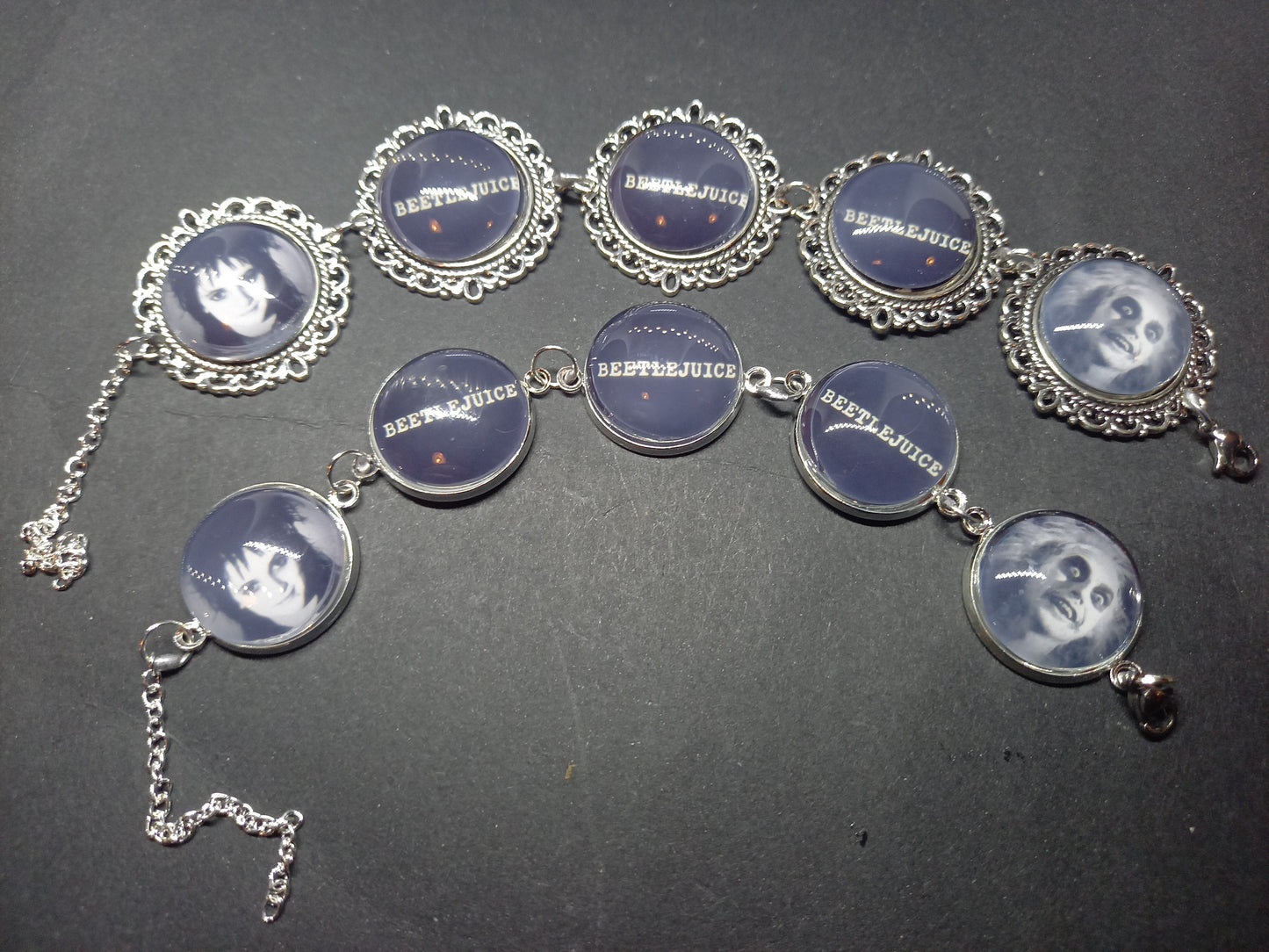 Bracelets , Tim Burton  fan art "Beetlejuice" inspired : Goth Gothic Witchy