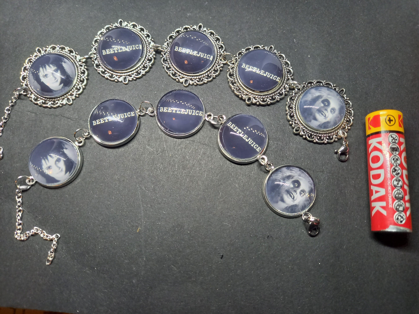 Bracelets , Tim Burton  fan art "Beetlejuice" inspired : Goth Gothic Witchy