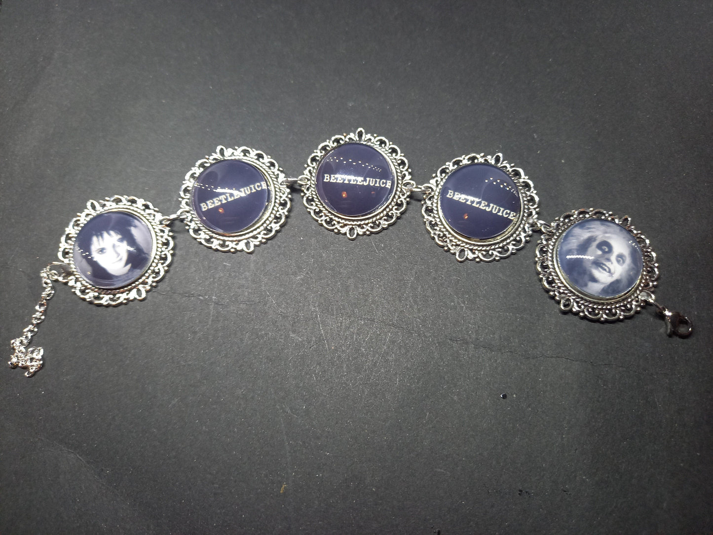 Bracelets , Tim Burton  fan art "Beetlejuice" inspired : Goth Gothic Witchy