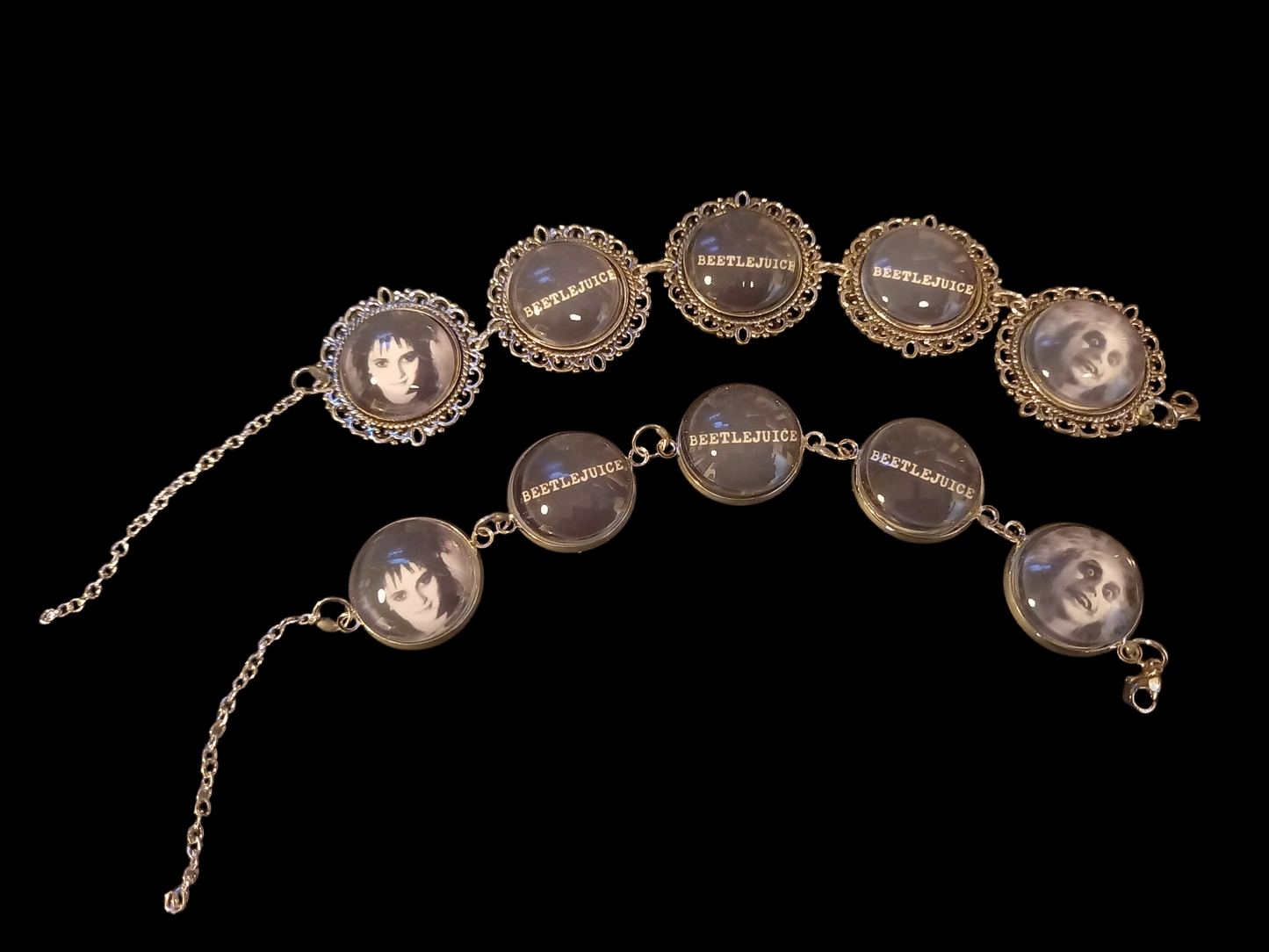 Bracelets , Tim Burton  fan art "Beetlejuice" inspired : Goth Gothic Witchy