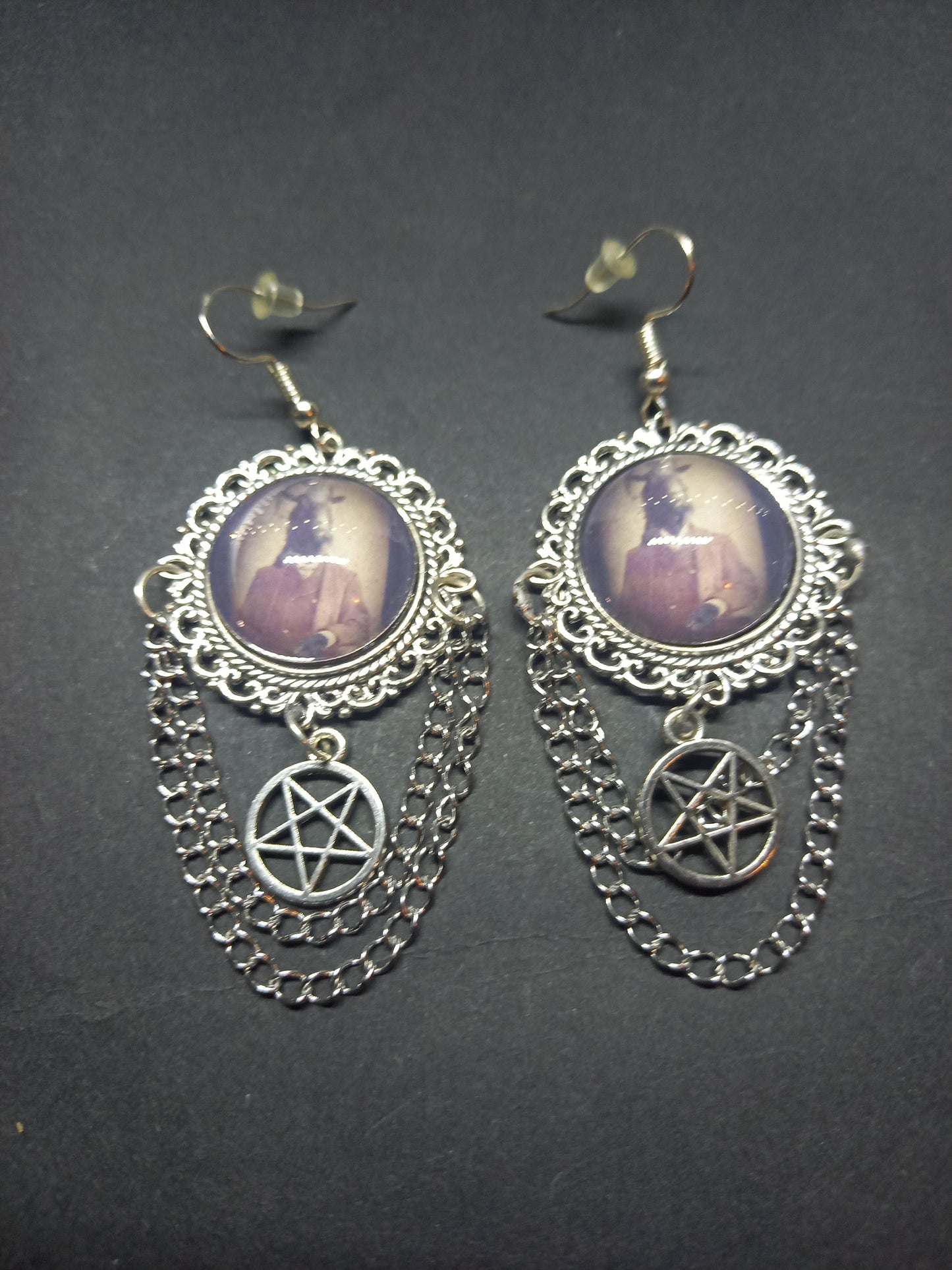 Goth Gothic Witchy fashion Church of Satan Occult Satanic "Satanic Ram" deluxe Earrings