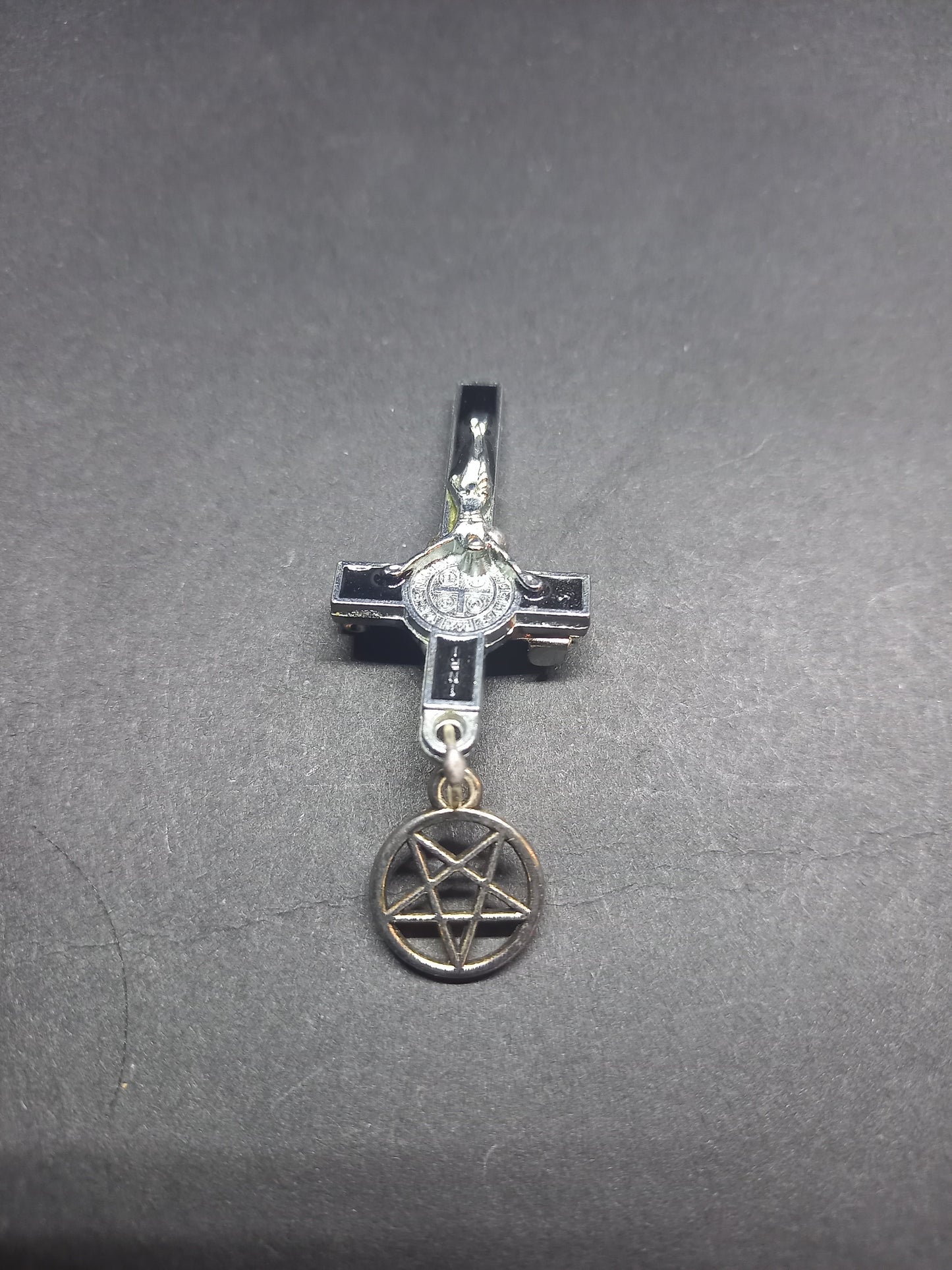 Goth gothic witch witchy Satanic occult  satanic temple "Inverted crucifix pin badge"