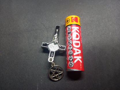 Goth gothic witch witchy Satanic occult  satanic temple "Inverted crucifix pin badge"