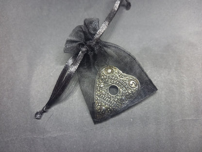 Goth Gothic Witchy Occultist Satanic Pagan "Ouija Planchette " detail metal pin badge/brooch