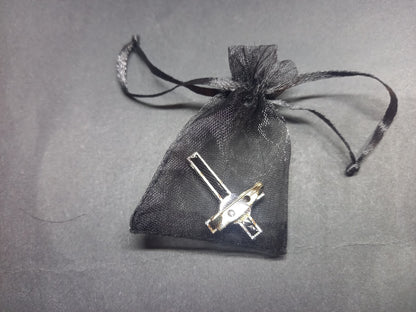 Goth gothic witch witchy Satanic occult  satanic temple "Inverted crucifix pin badge" plain