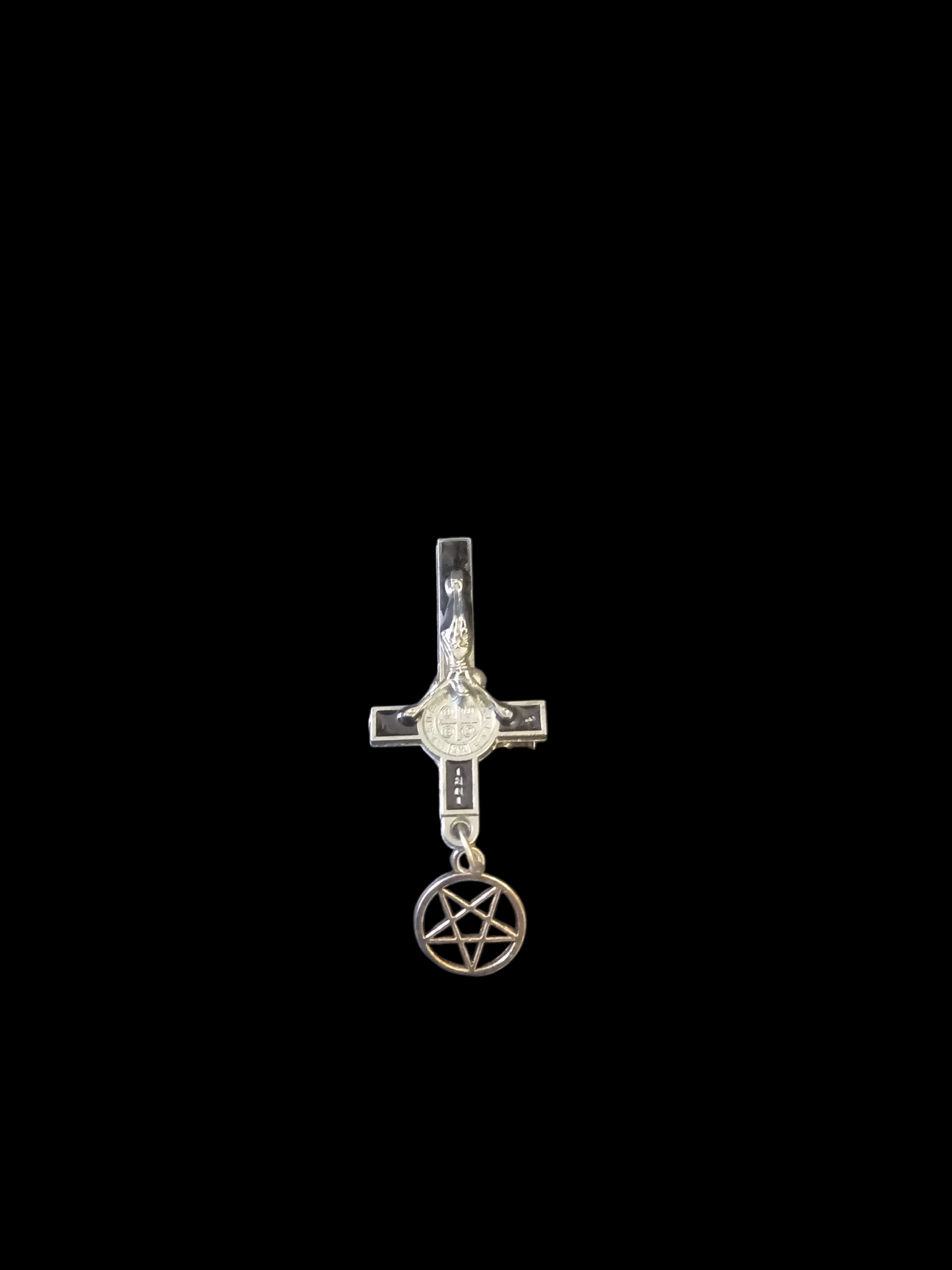 Goth gothic witch witchy Satanic occult  satanic temple "Inverted crucifix pin badge"