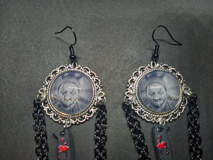 Goth Gothic Witchy  American Horror Story inspired "Twisty the Clown" Deluxe Earrings