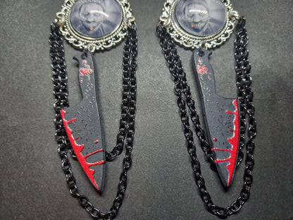 Goth Gothic Witchy  American Horror Story inspired "Twisty the Clown" Deluxe Earrings